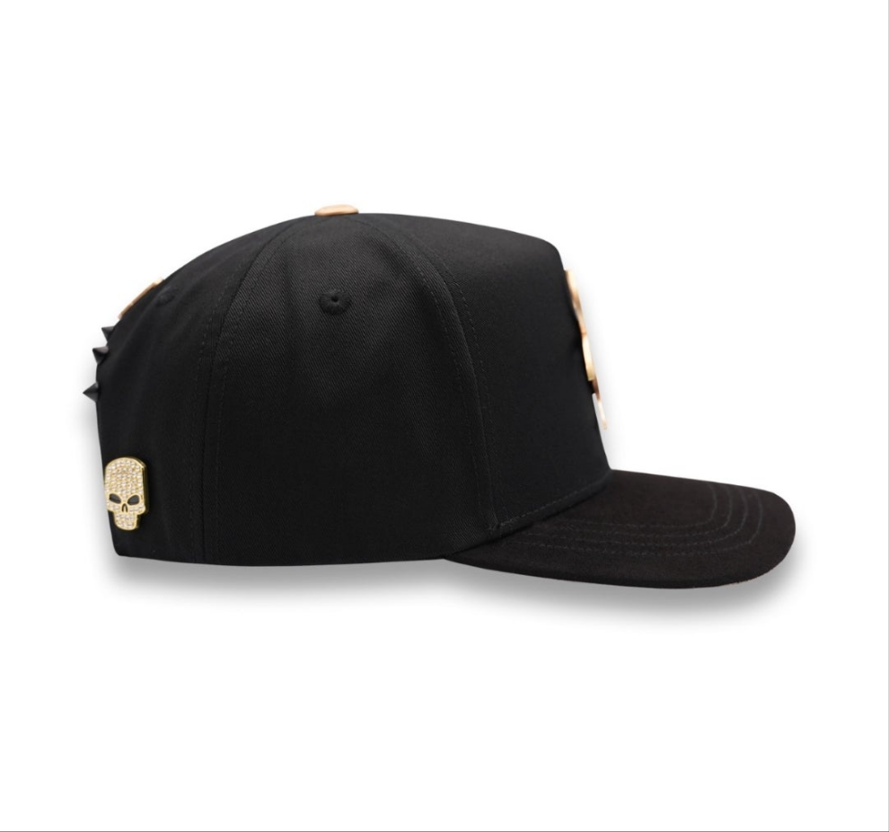 Hats Virus Rose Gold Crystals Black