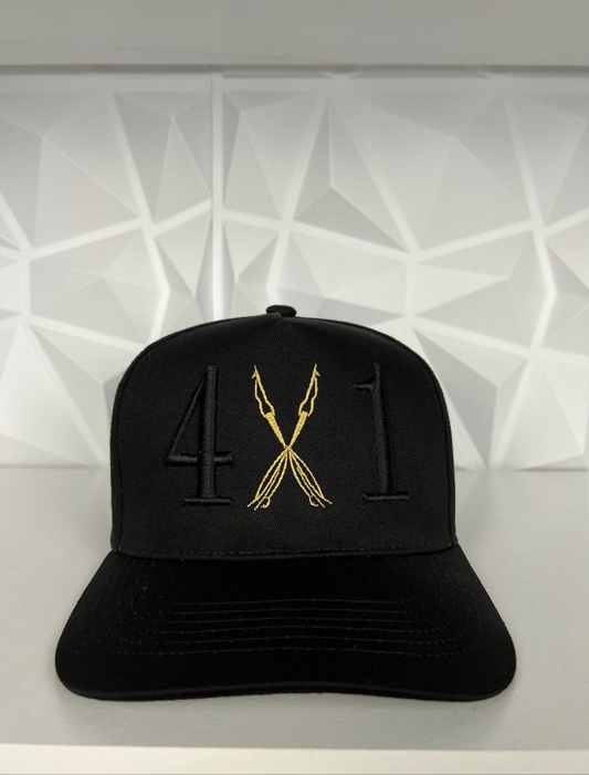4×1 SnapBack Gorra-Negra