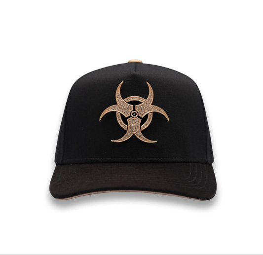 Hats Virus Rose Gold Crystals Black